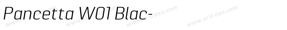 Pancetta W01 Blac字体转换